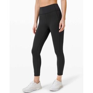 Lululemon Invigorate Tight 25" Pockets Black Leggings Size 6